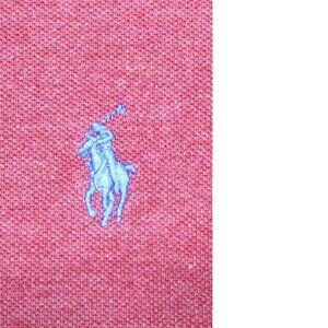 POLO RALPH LAUREN CLASSIC FIT SHIRT 100% COTTON SHIRT SALMON/BLUE LARGE, L